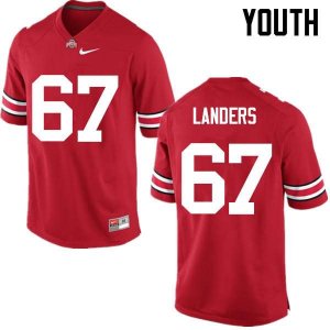 Youth Ohio State Buckeyes #67 Robert Landers Red Nike NCAA College Football Jersey Lifestyle PVJ3444WI